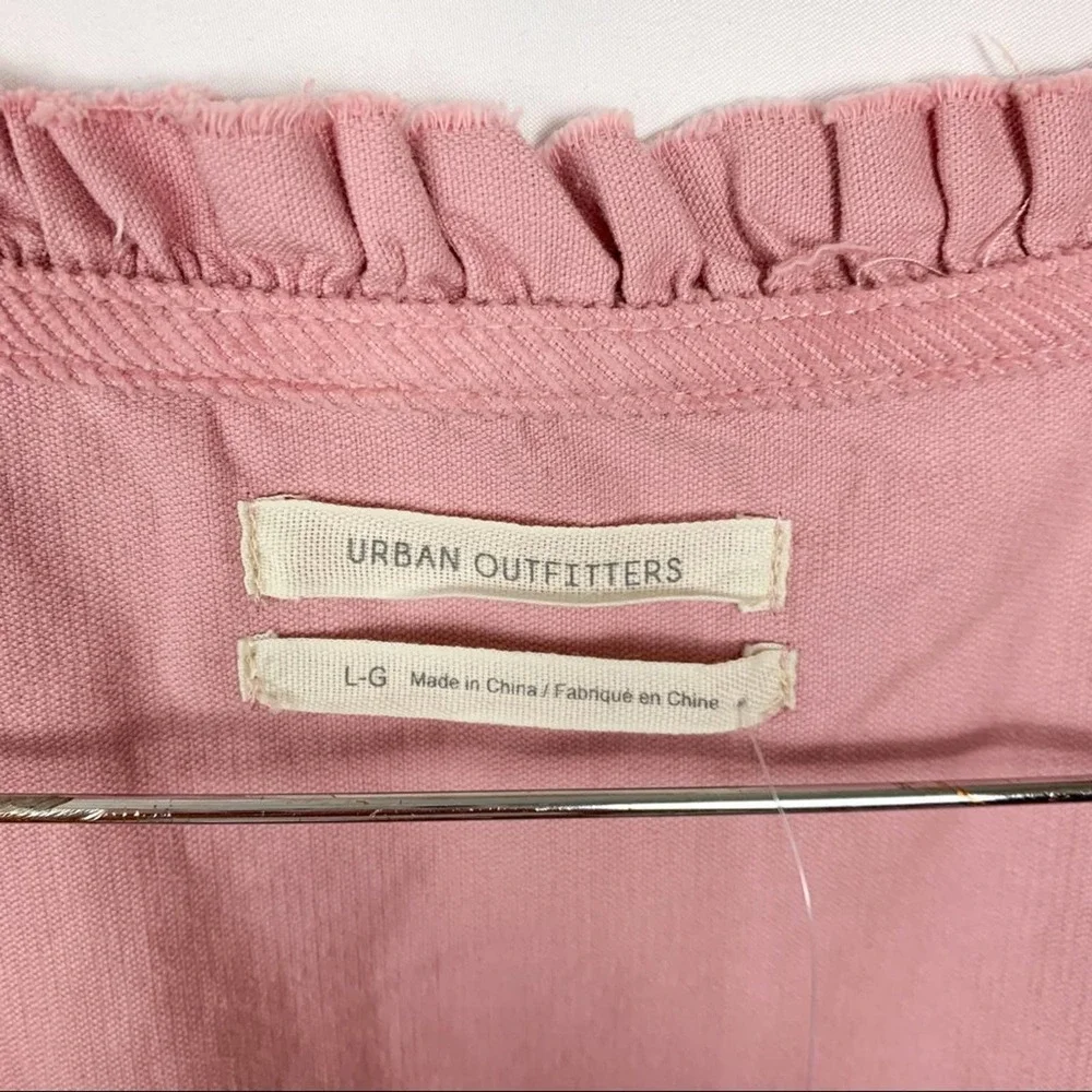 NWT Urban Outfitters Pink Claudia Corduroy Square Neck Mini Dress Size Large - Picture 11 of 12